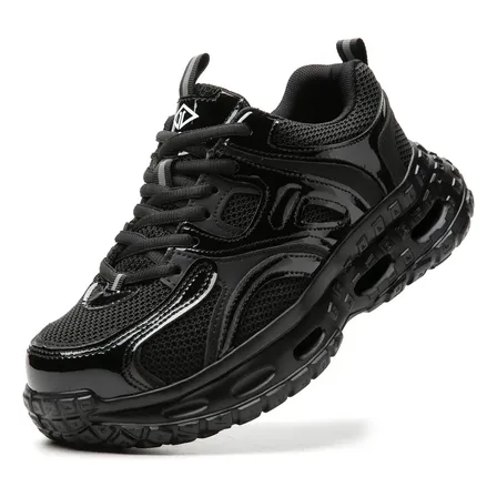 Zapatos De Trabajo Con Punta De Acero Para Hombre, Zapatilla Negro 39 Eu
