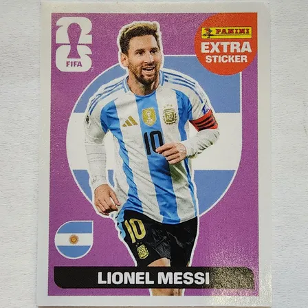 Extra Sticker Messi Base Mundial 2026 Réplica Lionel Messi Extra Sticker Base