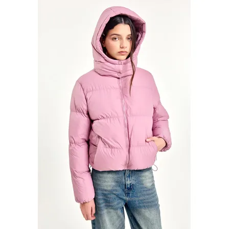 Campera Shift De Nylon Mujer 47 Street Fucsia 01