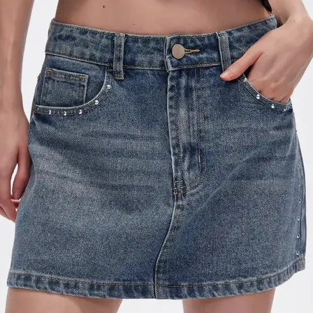 Falda Sumaya Indian Mujer Azul Medio Jean 38