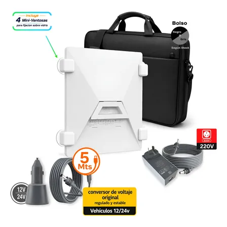 Antena Starlink Internet Satelital Auto Kit 12v/220v + Bolso