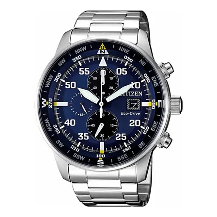 Reloj Citizen Hombre Eco Drive Ca069088l - Plateado - Plateado - Azul