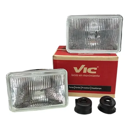 Par Juego Opticas Faros Delanteros Camion Fiat 619 Marca Vic Ambos Lados