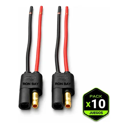 Conectores 2 Vias De Goma Fichas 2 Polos Pack X 10 Juegos