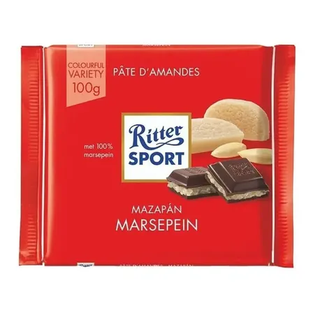 Chocolate Ritter Sport Semiamargo con Mazapán 100g
