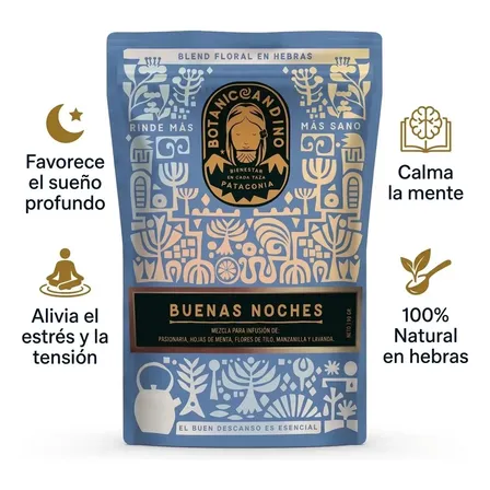 Te En Hebras Buenas Noches Botánico Andino 90g | Manzanilla, Tilo y Lavanda