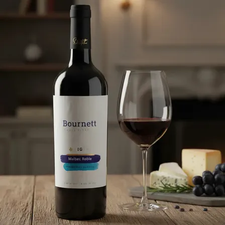 Vino Bournett Malbec roble X6unid 750ml