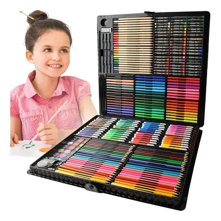 Mega Set Arte Infantil 288 Piezas Valija Completa Lápices, Crayones, Marcadores, Pintura, Accesorios de Dibujo y Pintura Kit Creativo para Niños Levys Bazar