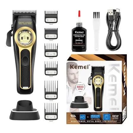 Cortadora De Cabello Kemei 2373 Inalámbrica 2500 Mah 6