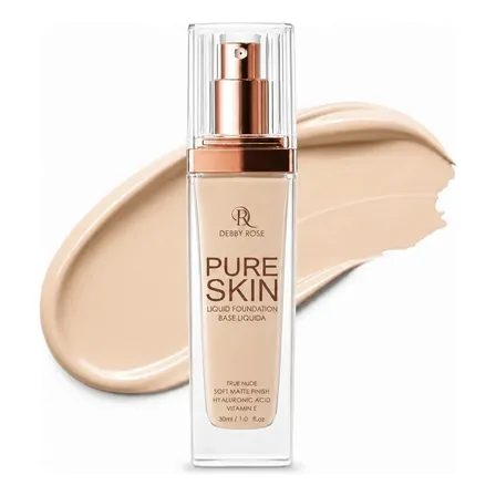 Base Líquida Debby Rose Pure Skin 30ml Mate Resistente Agua Marrón