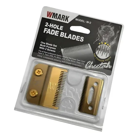 Wmark W-2 Cuchilla Super Taper Hole Fade Blades Dorado  3c Dorado