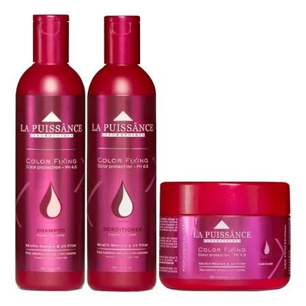 Shampoo + Acondicionador + Mascara Color Fixing La Puissance