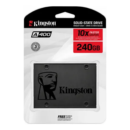 Disco Ssd 240 Gb Sata 3 Kingston A400 Color Negro Negro