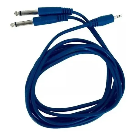 Cable Miniplug 3.5mm a Plug 6.5mm 2 Salidas 90cm Azul Artekit