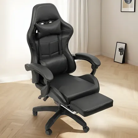 Silla Gamer Virke Pc Escritorio Ergonomica Sillon Oficina Gaming Color Negro