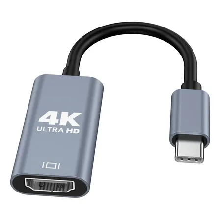 Adaptador Usb Tipo C A Hdmi 4k Ultra Hd Para Notebook Y Celular