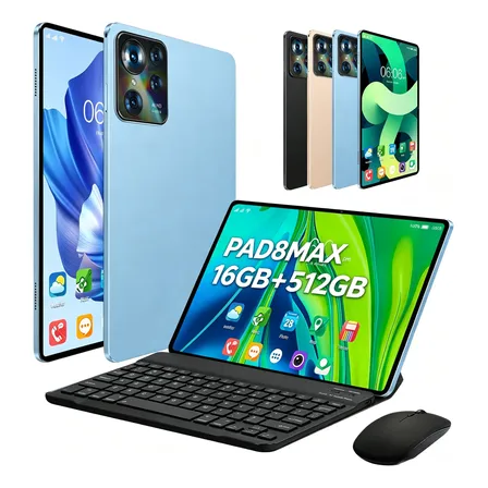 Tablet Pad8max 10.1 De 16 Gb+512 Gb Tf Wifi 6 Con Teclado Y  Azul Claro