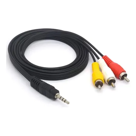 Cable Plug 3.5 A 3 Rca Auxiliar Audio/video 1.5m Tv Celular