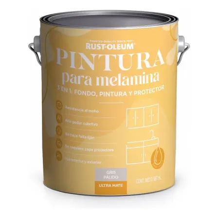Pintura Para Melamina Rust-oleum Ultra Mate 887 Ml Color Gris Palido