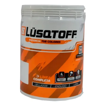 Fijador Sellador Al Agua 4 Lt Interior Exterior Lüsqtoff Color Blanco