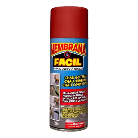 Sellador en Aerosol Caucho Líquido Rojo Teja Membrana Fácil Exterior