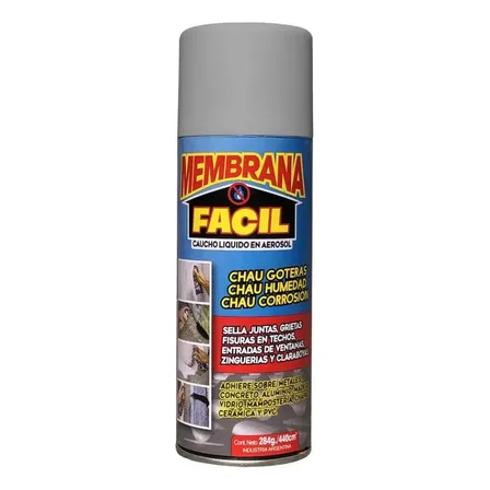 Membrana Fácil Aerosol Caucho Líquido Sellador Gris Zinc
