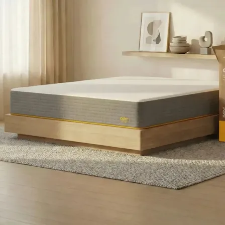 Colchón Calm Híbrido Queen 160x200 Espuma Y Resortes En Caja