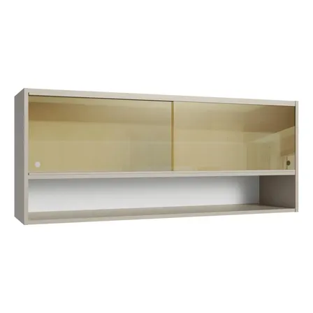 Alacena 2 Puertas Corredizas Vidrio Reflejante 120cm