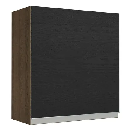 Alacena Madesa Glamy 60 Cm 1 Puerta Marrón/negro