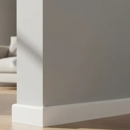 Zócalo Pvc Eps Anti Humedad Piso Vinilico Porcelanato 8cm Blanco