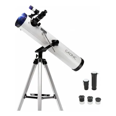 Telescopio Refractor Gadnic 700x76 Distancia Focal 700mm Reflector Newtoniano Largo Alcance