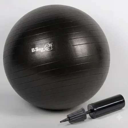 Pelota Pilates Esferodinamia 65 Cm Bsfit Con Inflador Gris