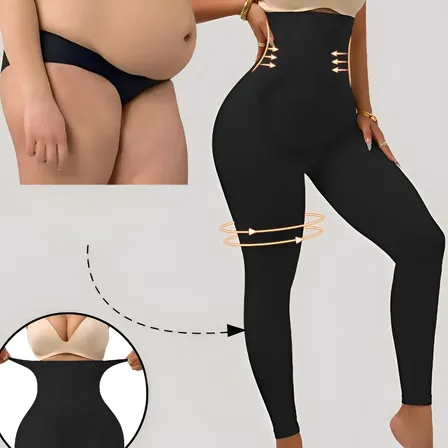 Calzas Faja Tiro Alto Sin Costuras Mujer Black Liso M