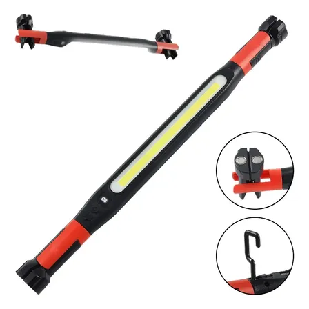 Magnetic Led Work Light With Hook,inspection Lamp, Rechargea Negro