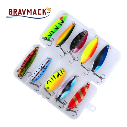 Señuelos Cuchara Pesca X10 Metal Trucha Bass 10pcs