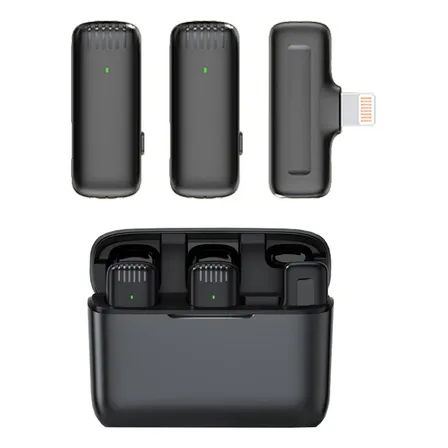 2 Micrófonos Inalámbrico Corbatero Gadnic Ligero Lightning
