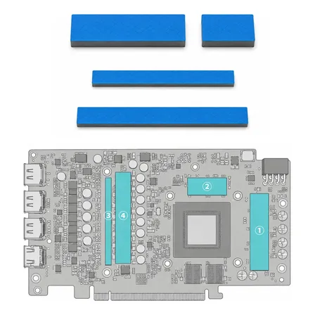 Kit Thermal Pads Gigabyte Geforce Rtx 2060 D6 6gb Rev. 2.0 High Performance Thermal Pads