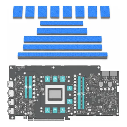 Kit Thermal Pad Sapphire Radeon Rx 6800 Xt Pulse Gaming 16gb High Performance Thermal Pads