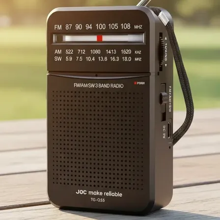 Radio Portátil Am Fm Sw Recargable 3.5mm Negro