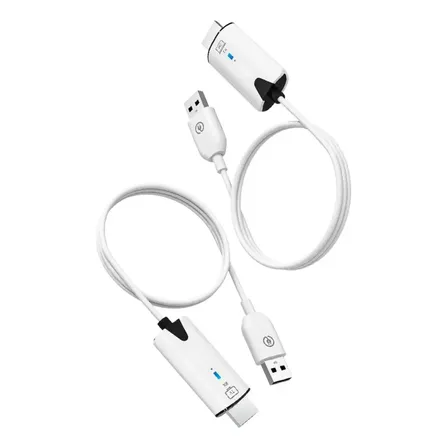 Transmisor Y Receptor Hdmi Inalámbrico 30 Mts Full Hd 60 Hz Blanco
