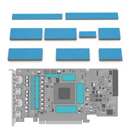 Kit Thermal Pads Gigabyte Rtx 3070 Ti Gaming Oc 8gb Rev 1.0 Gris Oscuro