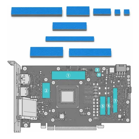 Kit Thermal Pads Evga Geforce Rtx 2060 Xc Gaming 6gb High Performance Thermal Pads