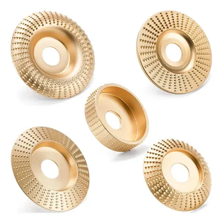 Juego De 5 Discos P/ Tallar Madera Para Amoladora Desbaste Amarillo
