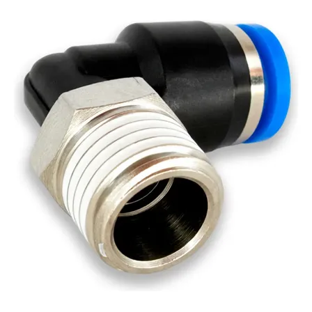 Acople Conector Rapido Neumático Codo 90 Elegir Rosca Y Tubo Rosca 1/4 Tubo 6mm