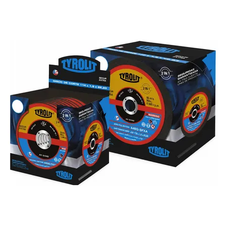 Disco Corte Amoladora Tyrolit Secur 115 X 3,2 Mm Caja X25un Negro