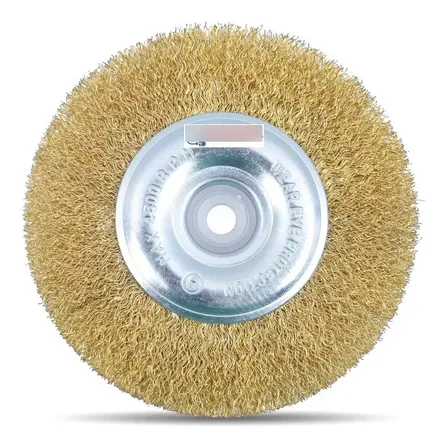 Cepillo Amoladora Banco 6 PuLG 150mm Alambre Rizado Broncead