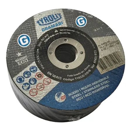 Disco Corte Tyrolit Basic Eco 115 X 1,0 Mm X 10un Amoladora Gris