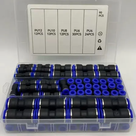 90pzs Conectores Neumáticos Tubos Aire 4-12