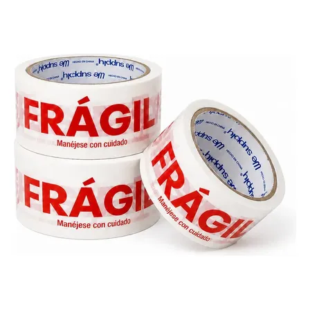 Cinta De Embalar Frágil 48x50 Pack X36 Unidades Wesupply Blanco Frágil