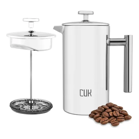 Cafetera Prensa Francesa Cuk By Gadnic 1L Manual Acero Inoxidable Café Molido Aislamiento Térmico